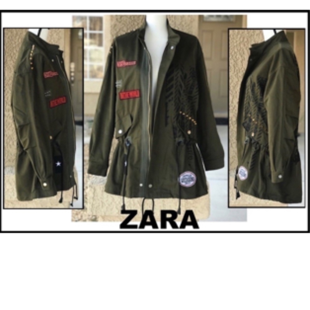 ZARA KHAKI PARKA wROCKnROLL & PUNK JACKET